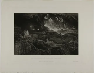 La destruction de Sodome et Gomorrhe, des Illustrations de la Bible