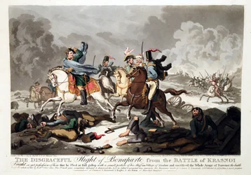 La fuite de Bonaparte de la bataille de Krasnoi en 1812