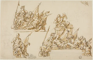 Dessins non exécutés pour le monument au premier duc de Marlborough