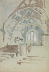Intérieur de la chapelle Rag, chez Sir Robert Vaugn, Nord du Pays de Galles