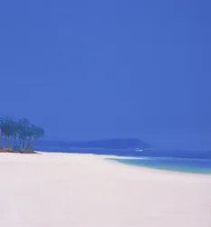 Bateau de pêche blanc