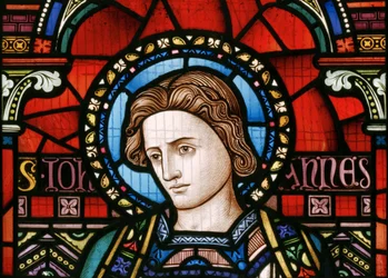 Crick, East Window (détail), Lavers & Barraud, John Millner Allen, St Jean