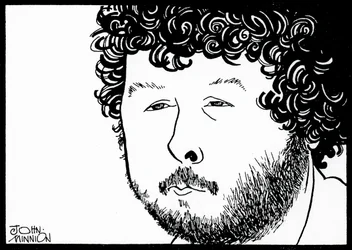 BIRTWISTLE, Harrison - caricature de John Minnion Compositeur anglais