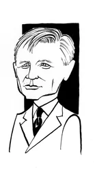 Caricature de Daniel Craig, acteur anglais : b