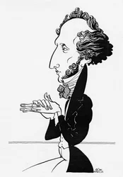 Felix Mendelssohn - Caricature du compositeur allemand, 3 février 1809 - 4 novembre 1847