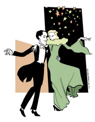 Fred Astaire et Ginger Rogers dansent
