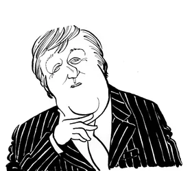 Stephen Fry - caricature de John Minnion