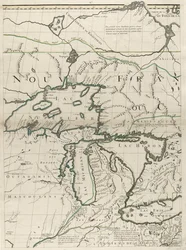 Carte des dominions britanniques et français en Amérique, 1756