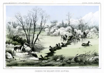Traversée de la rivière Hellgate, 6 janvier 1854, 1856