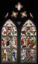 Abbaye de Paisley, Cottire & Co, attribué à John Moyr Smith, Tempérance, Foi etc., 1873