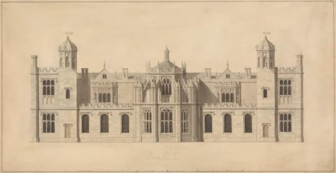 Corsham Court, Wiltshire : Élévation de la façade nord