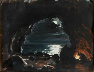 Scène de grotte, milieu-fin du 19ème siècle