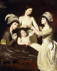 Portrait de Groupe de Mary, Charlotte, Caroline et Eliza, filles de Christopher et Anne Gullett