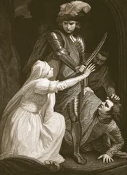 La capture de Mortimer, gravé par J. Fittler, illustration de 