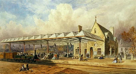 Gare ferroviaire, 1868