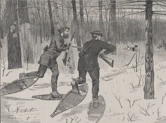 Chasse au cerf dans les Adirondacks en hiver, Every Saturday, Vol. II, New Serie..., 21 janvier 1871