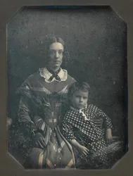 Elizabeth Bakewell James et son fils, Frank B. James, ca. 1846