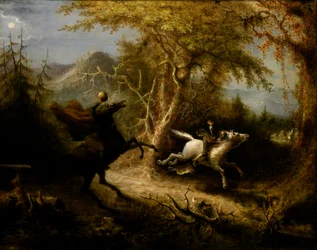 Le Cavalier sans tête poursuivant Ichabod Crane, 1858