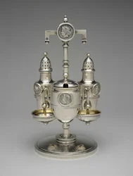Ensemble de saupoudreuses, vers 1862-1871