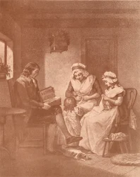 Bonheur domestique, Laetitia avec ses parents, 1789