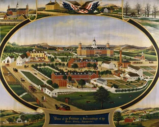 Vues des bâtiments et des environs de l
