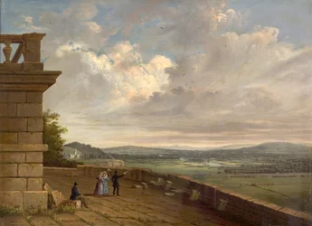 Vue depuis la Terrasse du Château de Nottingham Regardant vers l