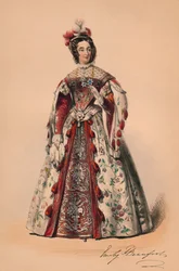 Emily Duchesse de Beaufort en costume pour le Bal Costumé de la reine Victoria, 12 mai 1842, 1843