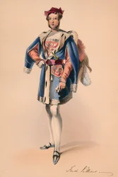 Frederick Child-Villiers en costume pour le Bal Costumé de la reine Victoria, 12 mai 1842, 1843