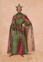 Prince Albert en costume de roi Plantagenêt Édouard III pour le Bal Costumé, 12 mai 1842
