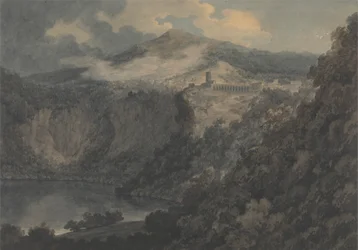 Le lac et la ville de Nemi
