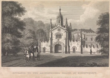 Entrée du Palais Archiépiscopal, à Bishopthorpe (publié par I. T. Hinton); page 34 (Volume Un)