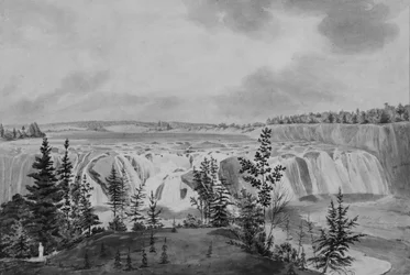 Chutes de Cohoes sur la rivière Mohawk, New York