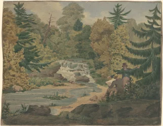 Vue des deuxièmes chutes sur la rivière Sawkill