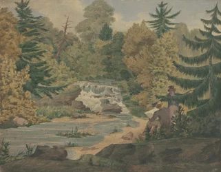 Vue des Deuxièmes Chutes sur la Rivière Sawkill, vers 1840