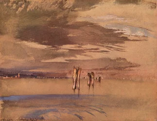 Un matin gris près de Venise, 19ème siècle