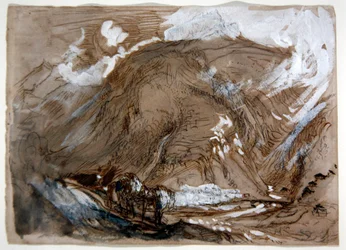 Vallée alpine, vers 1854