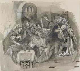 Dessin de la Circoncision de Tintoretto dans la Scuola Grande di San Rocco