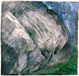 Rochers et végétation à Chamouni, 1854