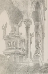 Étude du Tombeau de Mastino II della Scala à Vérone