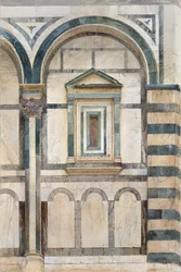 Le Baptistère, Florence : Étude de la partie supérieure du compartiment droit sur la façade sud-ouest