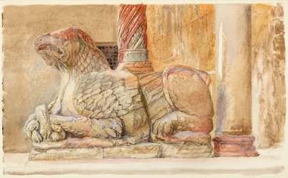 Le griffon portant le pilier nord de l