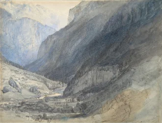 La vallée de Lauterbrunnen, Suisse, vers 1866