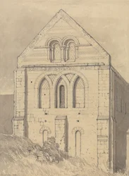 Église de Graville près du Havre de Grâce, Normandie : Fin du transept nord