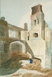 East Barsham Hall (crayon et aquarelle sur papier)