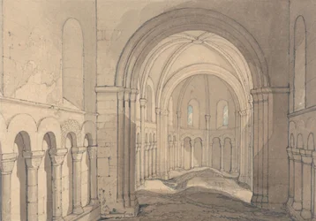 Intérieur de la chapelle de Saint Julien, près de Rouen, Normandie