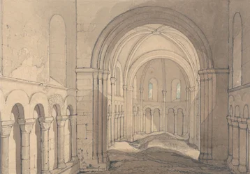 Intérieur de la chapelle Saint-Julien, près de Rouen, Normandie
