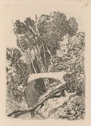 Liber Studiorum : Planche 11, Pont du Pasteur, Cardingshire