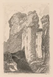 Liber Studiorum : Planche 24, Château de Ragland, Monmouthshire