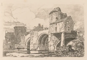 Liber Studiorum : Planche 26, Pont de Monnow, Monmouthshire, 1838