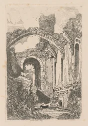 Liber Studiorum : Planche 33, Château de Conway, N. Pays de Galles, 1838